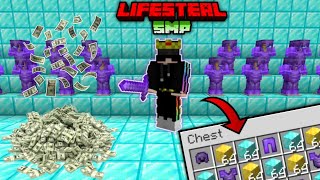 I Became a BILLIONAIRE With Only ONE Dollar in LIFESTEAL SMP in 12 Hours...