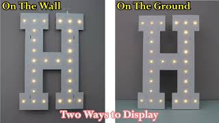 Marquee Lights Emble Letter H