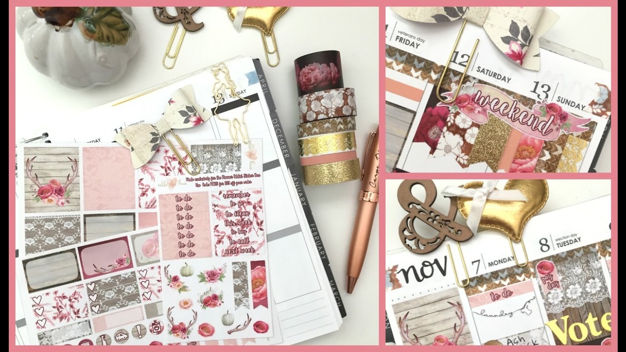 PLAN WITH ME l ROMANTIC WOODS KIT l THE PLANNER ADDICT STICKER BOX
