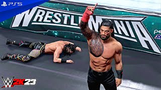WWE 2K23 - Seth Rollins vs. Roman Reigns - WrestleMania XL Main Event Match | PS5™ [4K60]