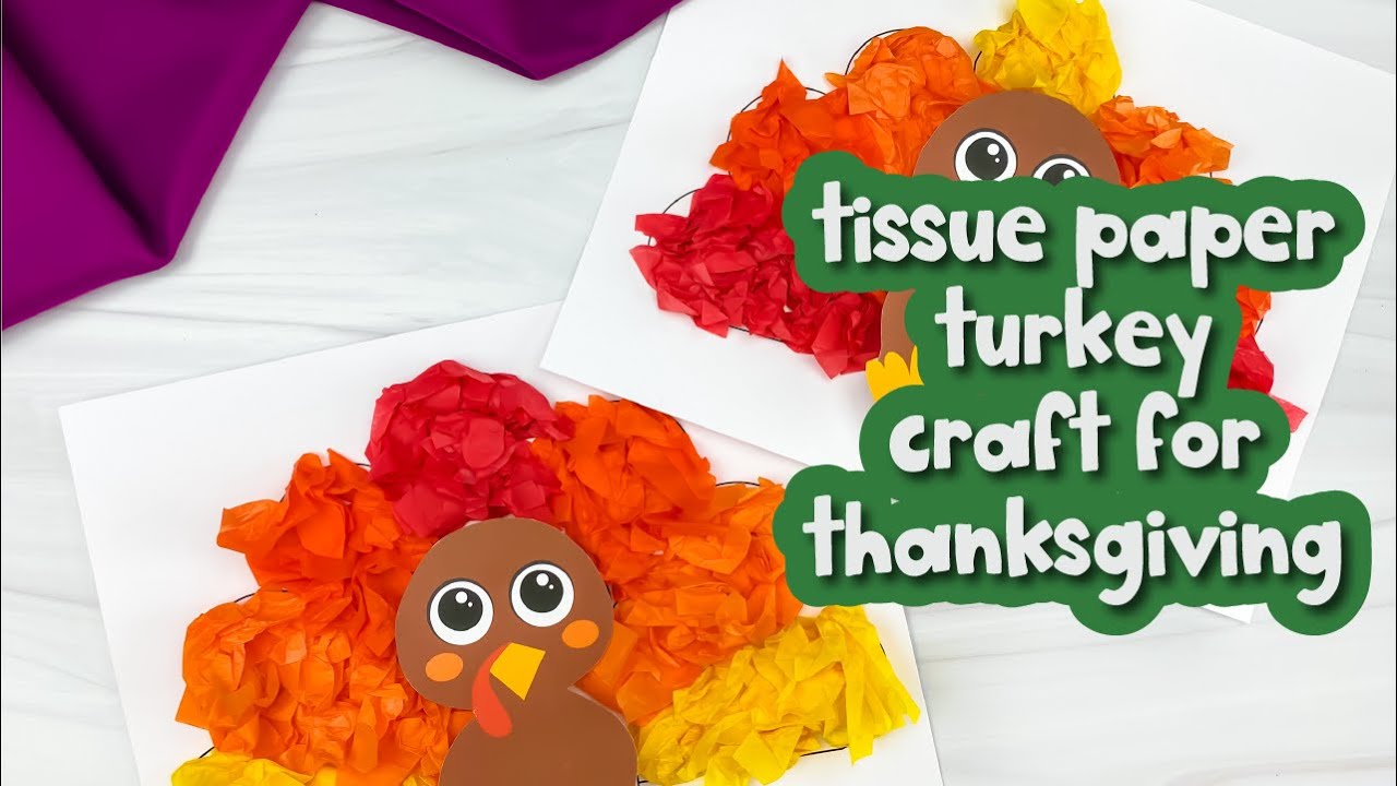 turkey tissue paper craft for kids