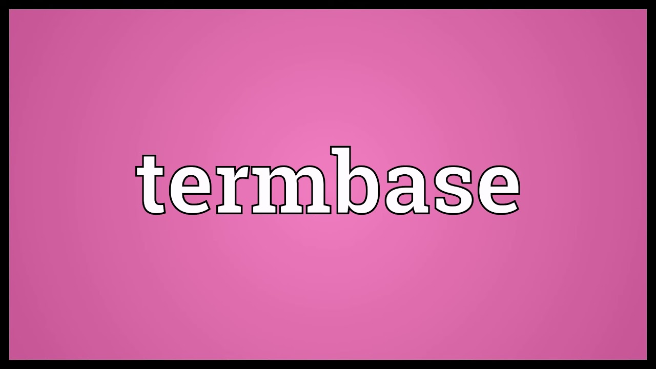 Termbase Meaning