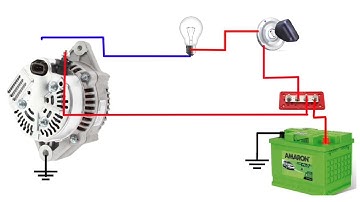 Car Alternator Excite And Magnetic Field Wiring | Car Alternator Wiring Diagram | 3 Pin Alternator