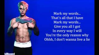 Justin Bieber - Mark My Words (Lyrics)