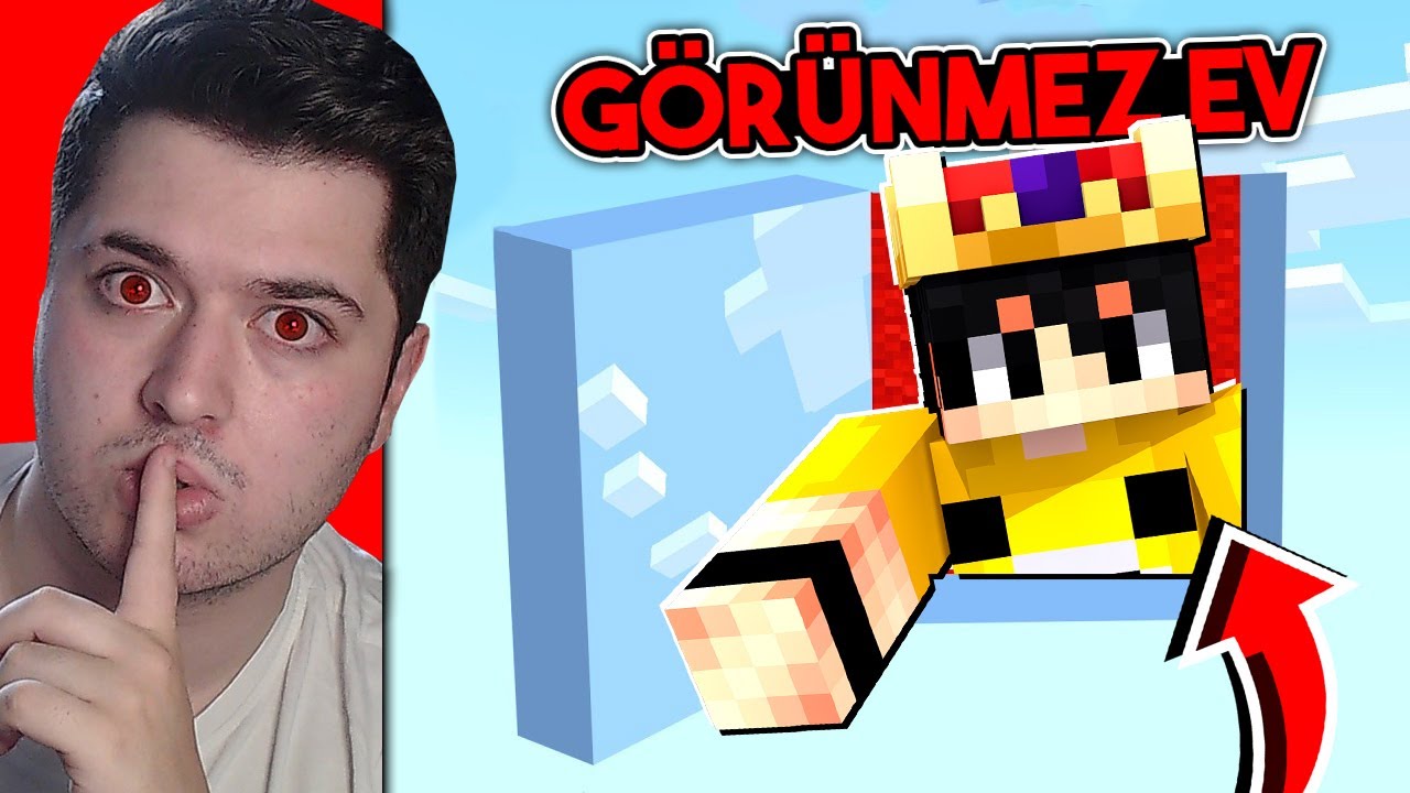 Minecraft'ta GÖRÜNMEZ EV İLE SALAK KARDEŞİMİ TROLLEDİM!