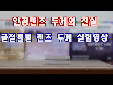 굴절률이 높은 안경렌즈는 얼마나 더 얇아질까? (리얼 비교영상)