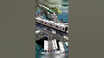 Fast Train on Dangerous Bridge Rails! 🤯 #shorts #trains #viral