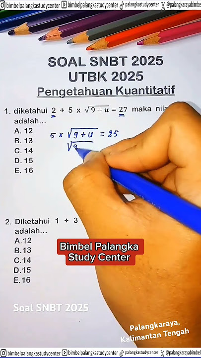 Soal SNBT 2025, Soal dan Pembahasan SNBT 2024, Soal UTBK 2025, Trik Cepat SNBT/UTBK #bimbelsnbt2025