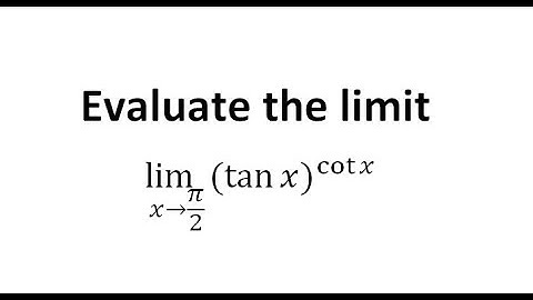 Evaluate the limit of (tanx)^cotx as x approaches π/2, L
