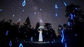 She Lights The Night  Light Painting Stop Motion Animation