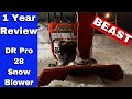Dr pro 28 snow blower 1 year review 2022  winter storm izzy