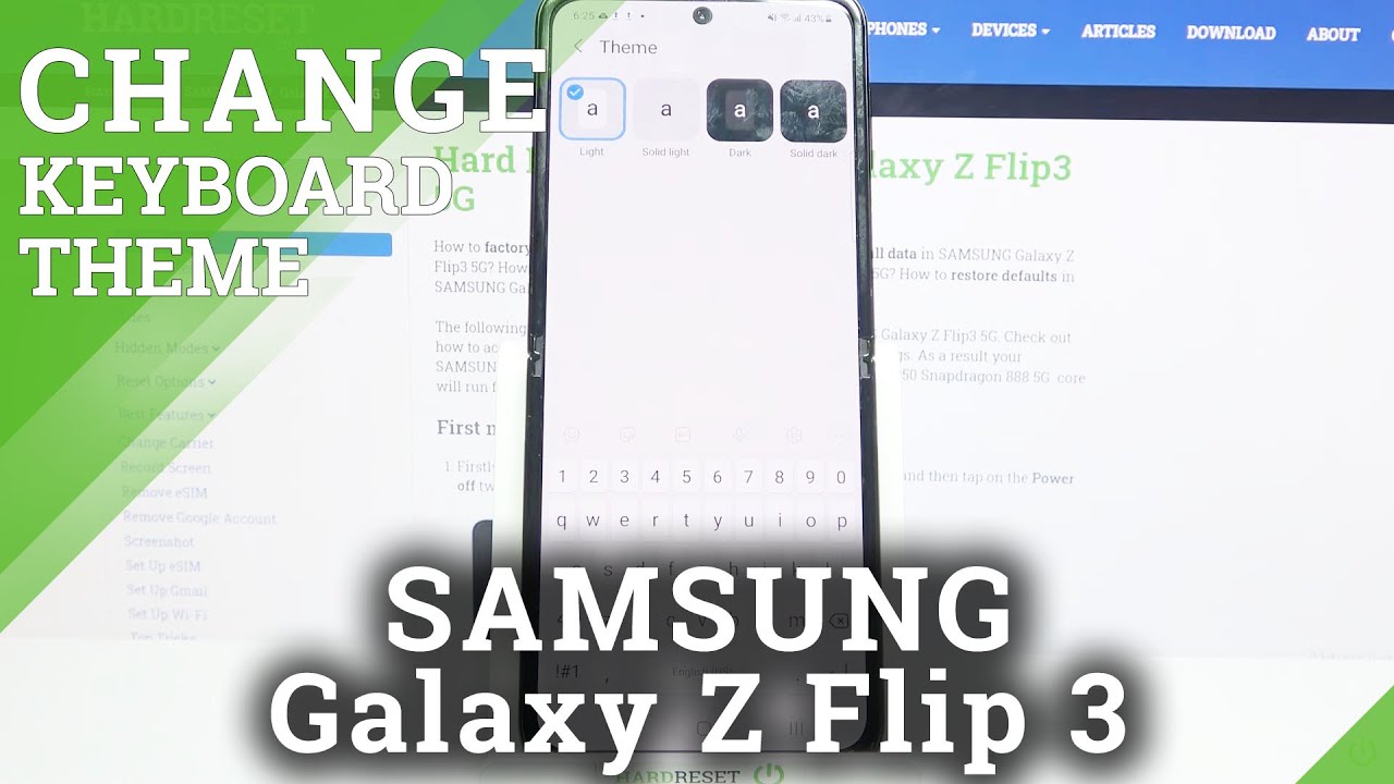 How to Change Keyboard Theme on SAMSUNG Galaxy Z Flip 3 – Adjust ...