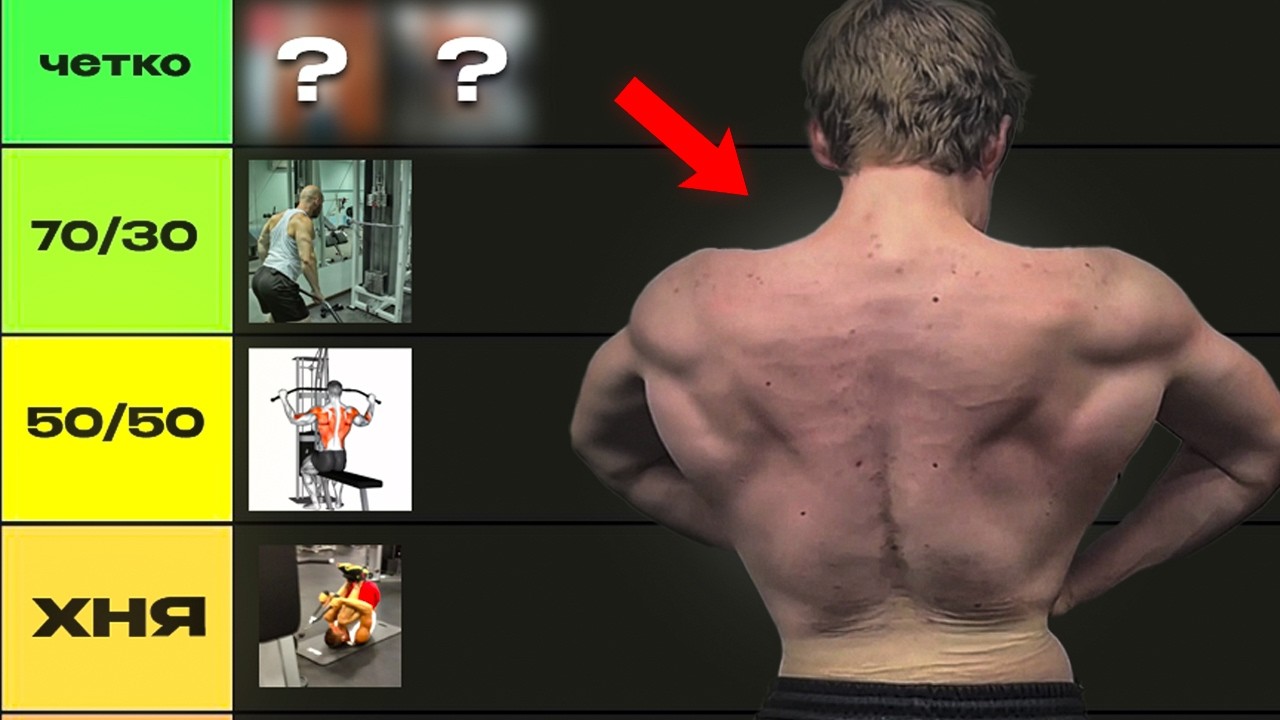 КАК НАКАЧАТЬ ОГРОМНУЮ СПИНУ? ТИР ЛИСТ УПРАЖНЕНИЙ