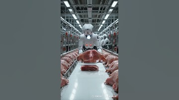 Robots at Work #RoboticMeatProcessing #MeatIndustryInnovation #SmartAbattoir #ai #shorts