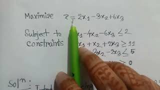 Slack variable, Surplus variable and Artificial variable