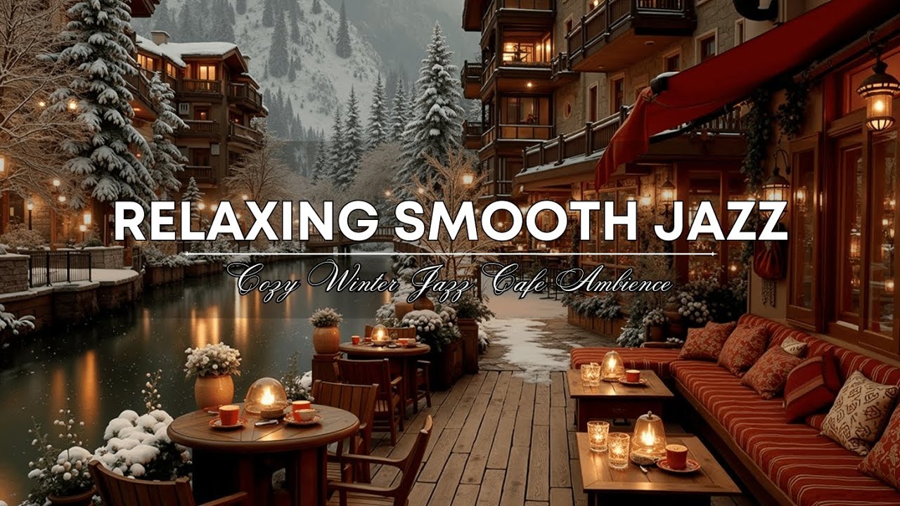 Уютная зимняя джаз-кафе атмосфера ~ Расслабляющее плавное джаз-фортепиано для учебы и отдыха ☕🌨️
