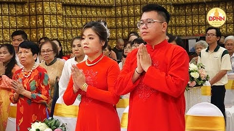 Hôn lễ dưới đài sen (Sáng Viên - Thảo Nguyên) | Lễ hằng thuận tại chùa Giác Ngộ