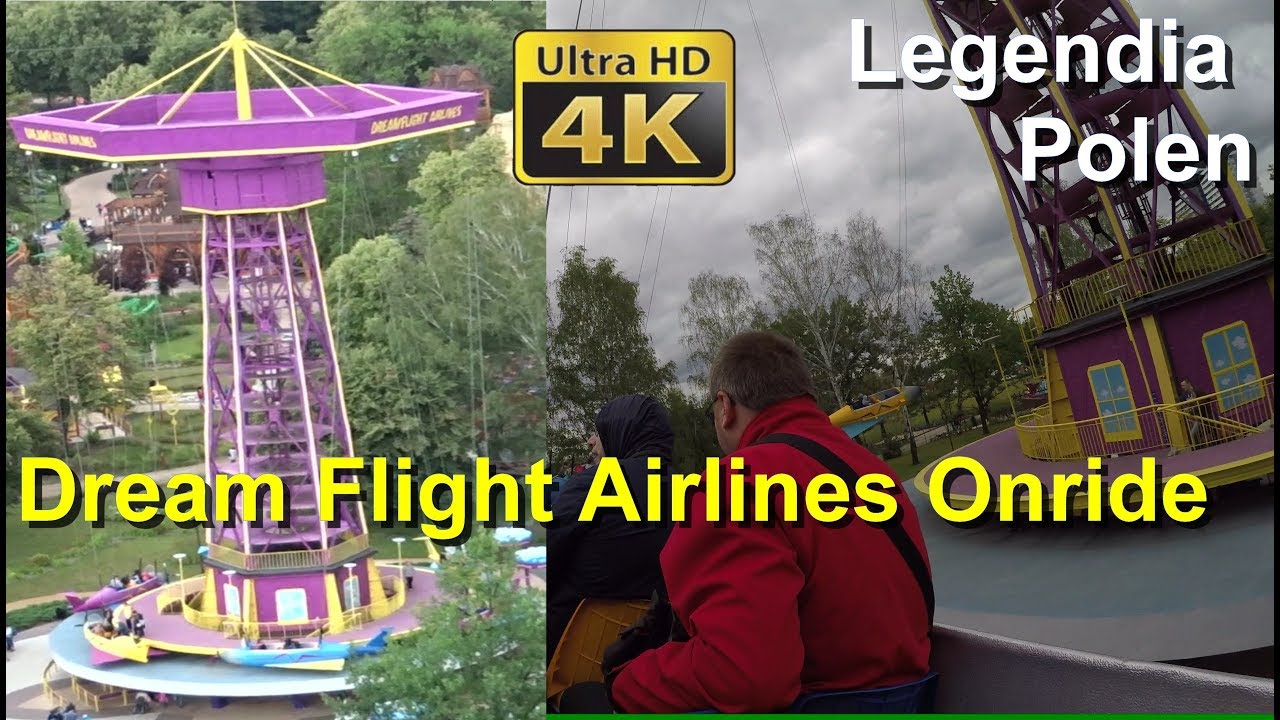 Dream Flight Airlines Onride (4K) Legendia Śląskie Wesołe Miasteczko karuzela - Legendia Polen