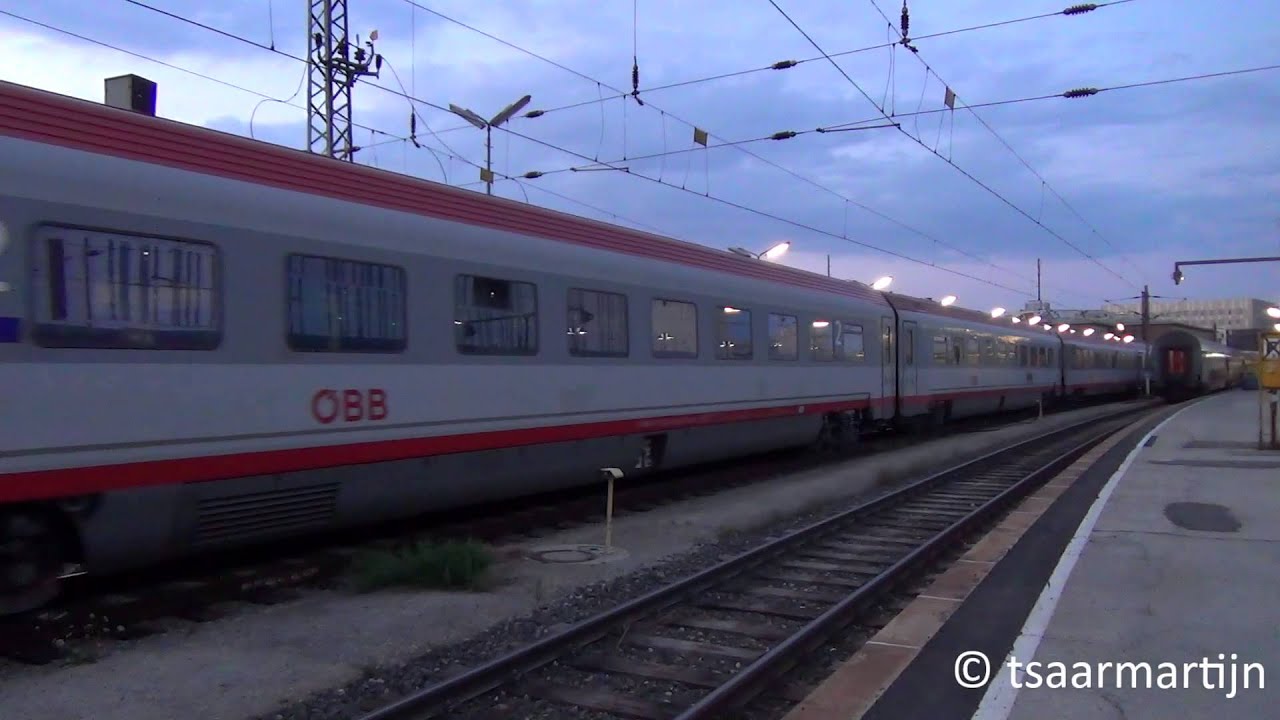Abfahrt OBB 1116 078-7 mit EuroNightLine nach Venezia S-Lucia von Wien Westbahnhof 24-07-2014