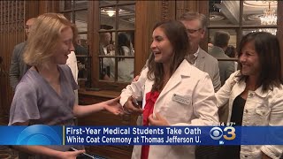 First-Year Medical Students Take Oath At White Coat Ceremony At Thomas Jefferson screenshot 3