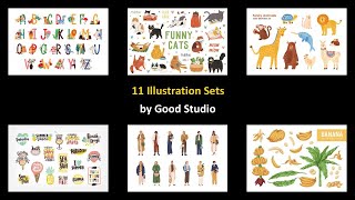 11 Illustration Sets by Good Studio