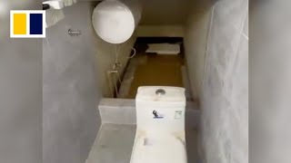 Tiny flat with bed behind toilet rented for US$40 in China