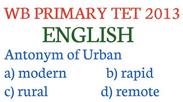 WB PRIMARY TET 2013/ENGLISH QUESTIONS/প্রাইমারী টেট ইংরাজি প্রশ্নের উত্তর/WB PRIMARY TET 2013