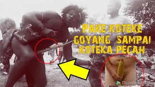 goyang sampai koteka Pecah,   dengan pakean budaya adat Papua