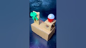 How to make a Wind Mill Science Project Working Model  Using Cardboard Motor / Windmill Generator