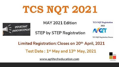TCS NQT 2021 | May Edition | Step by Step Registration | Exam Pattern
