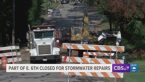 Part of E. 6th Street in Tyler closed for stormwater repairs