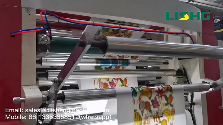 4color high speed flexo printing machine double rewind and unwind can print two roll in one time