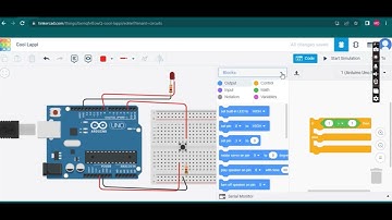 ##LED Intraction with push button using  Arduino in Tinkercad || ToT 2023