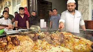 ŞOK! 100 kg 37 Dakikada Tamamlandı | Özbekistan Bölgesindeki Popüler Sokak Yemekleri | Pilav merkezi