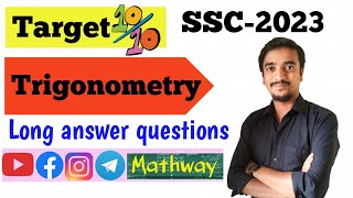 SSC-2023. Trigonometry. Long answer questions