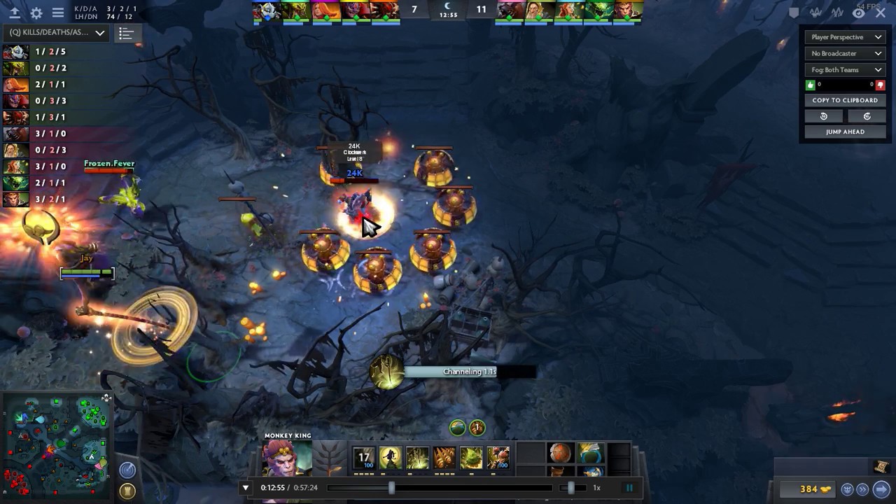 Dota IMBA monkey king, bounty rune trick