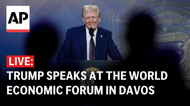LIVE: Trump speaks at the World Economic Forum in Davos