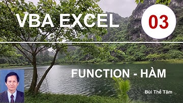 VBA EXCEL – Bài 3. Cách dùng hàm Function – Bui The Tam