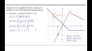 Chain Rule: Using a Graph
