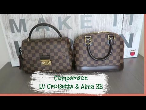 Comparison between Louis Vuitton Alma BB and Croisette