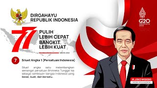 FREE TEMPLATE STORY WA MAKNA LOGO HUT RI KE 77 l POWERPOINT EASY EDITABLE #06