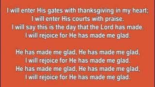 I Will Enter His Gates - Lyrics
