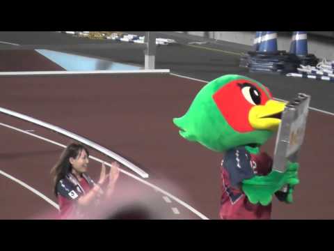 勝ったぞー　ファジ丸とみさっきー＠東京V戦