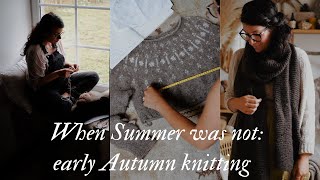 Knitting vlog: Early Autumn knitting, and trying a newtome unspun yarn (Hillesvåg Ullvarefabrikk)