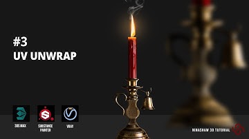 3dsMax | Modeling,Texturing & Render Candle Holder - Part 3 [Unwrap]
