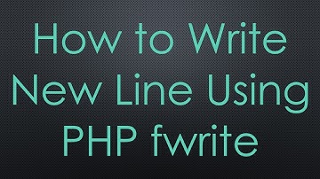 How to Write New Line Using PHP fwrite