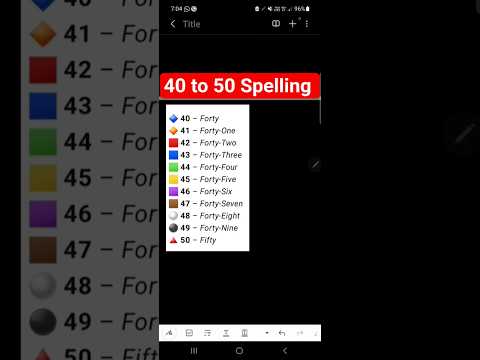 Number Names/Spelling 40 to 50 Colorful Shapes Spelling Practice Fun Learning for Kids