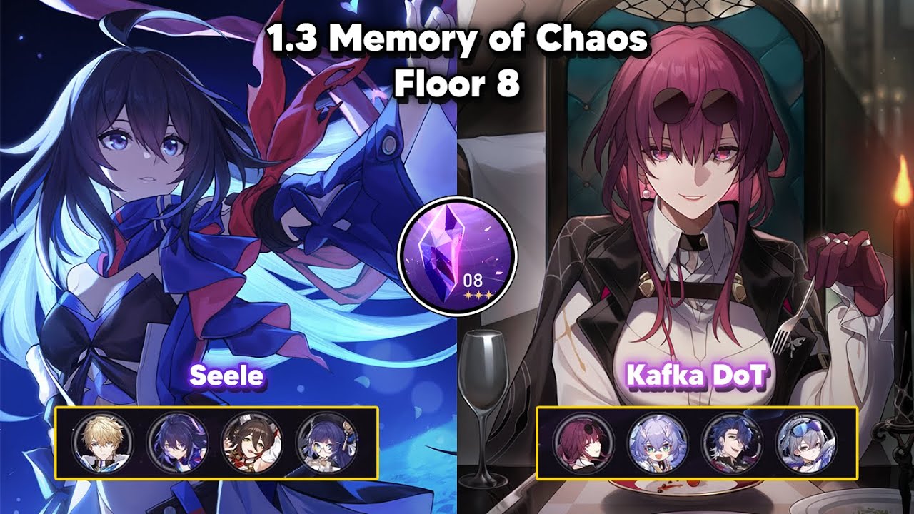 1.3 Memory Of Chaos 8 (MoC) - E0 Seele x E0 Kafka DoT - Honkai: Star Rail
