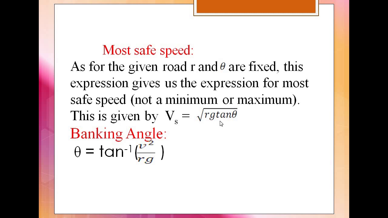 Rayat Online Education Rotational Dynamics (Banking of Road).