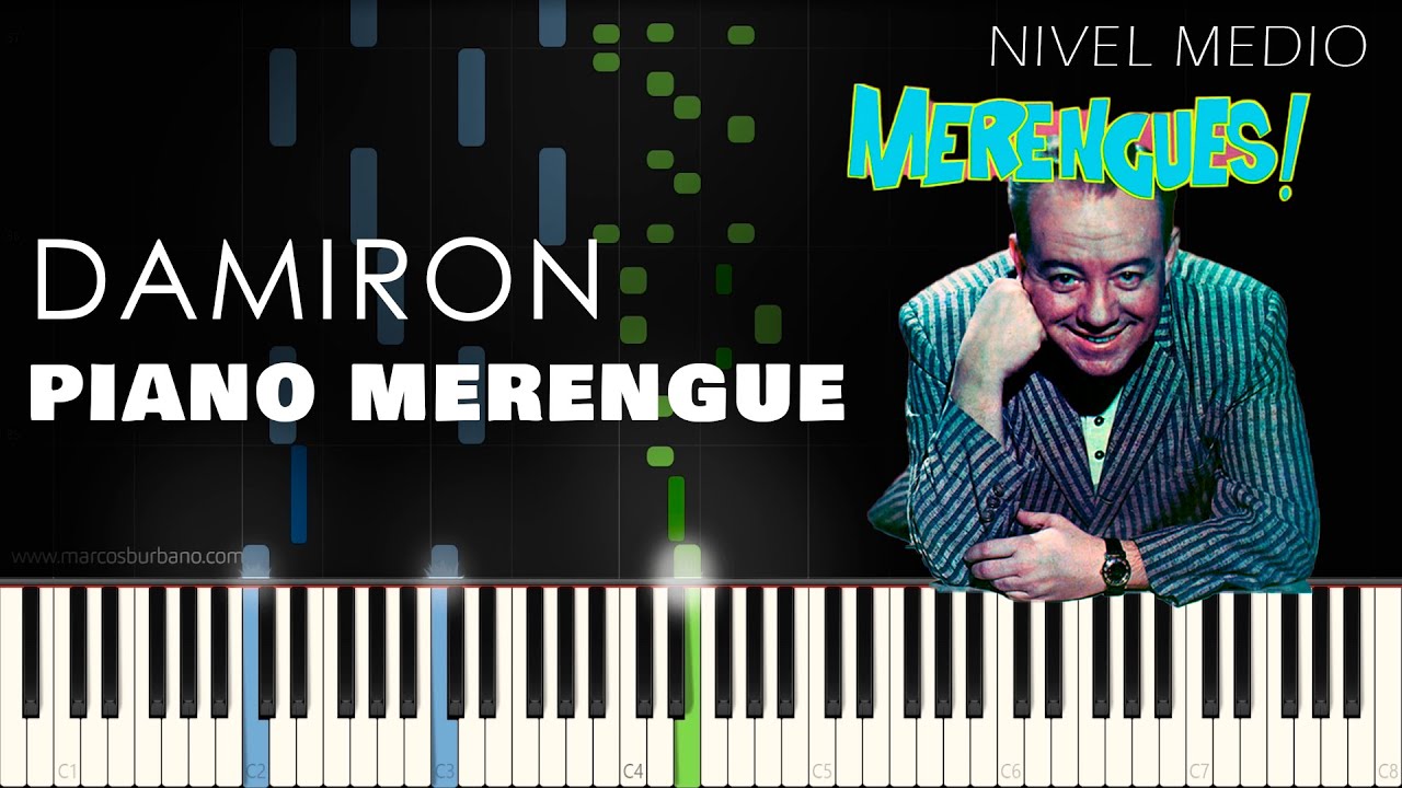 PIANO MERENGUE (DAMIRON) Tutorial de Piano | Partituras, Midi y Pista